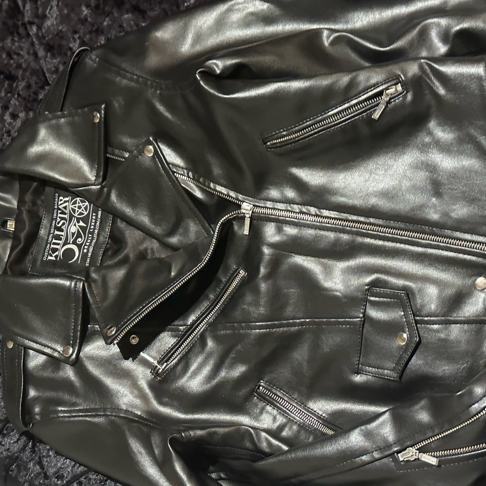 Killstar Midnight Black Vegan Leather Jacket